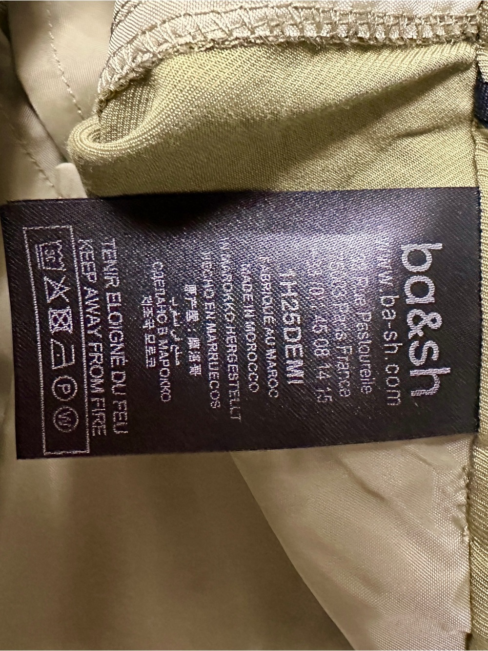 Ba&sh High-Waist Khaki Green DEMIE Shorts with Belt size UK38/US4 NWT - Picture 6 of 7